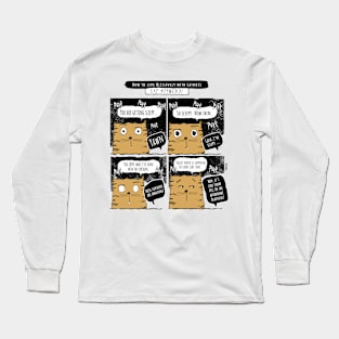 Cat Using Hypnosis on Person Long Sleeve T-Shirt